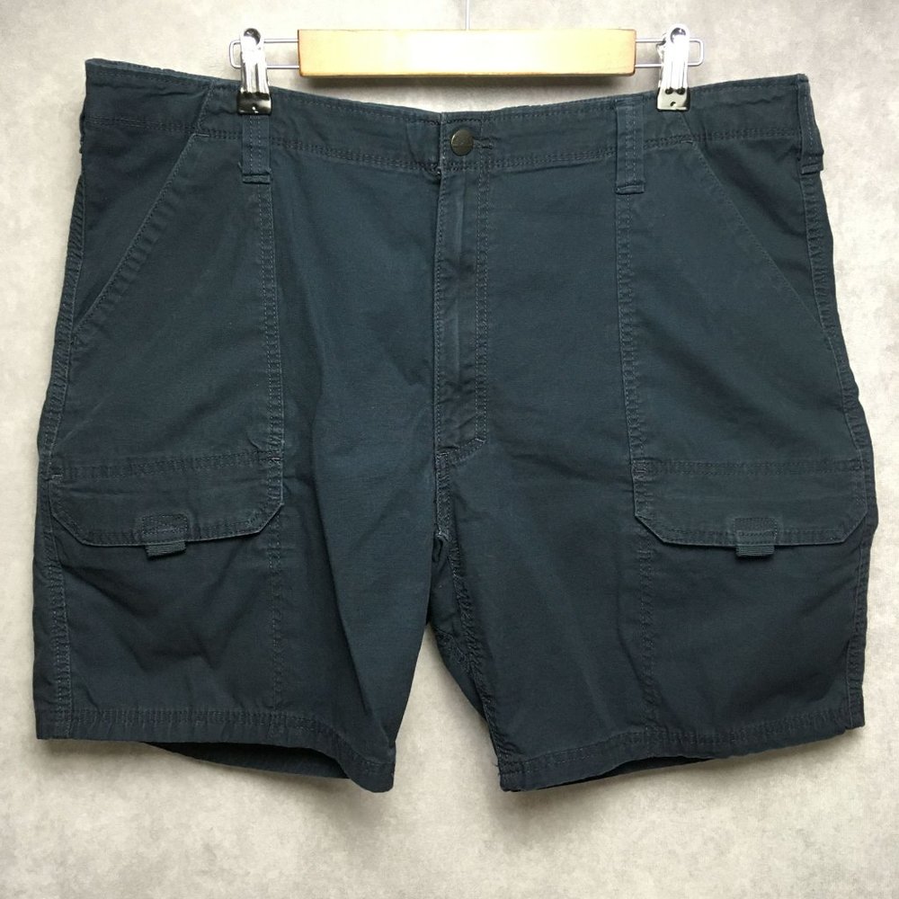 Wrangler Mens Cargo‎ Shorts 38 (Lot of 2) Blue Brown Zip Pocket Trail - Picture 5 of 10